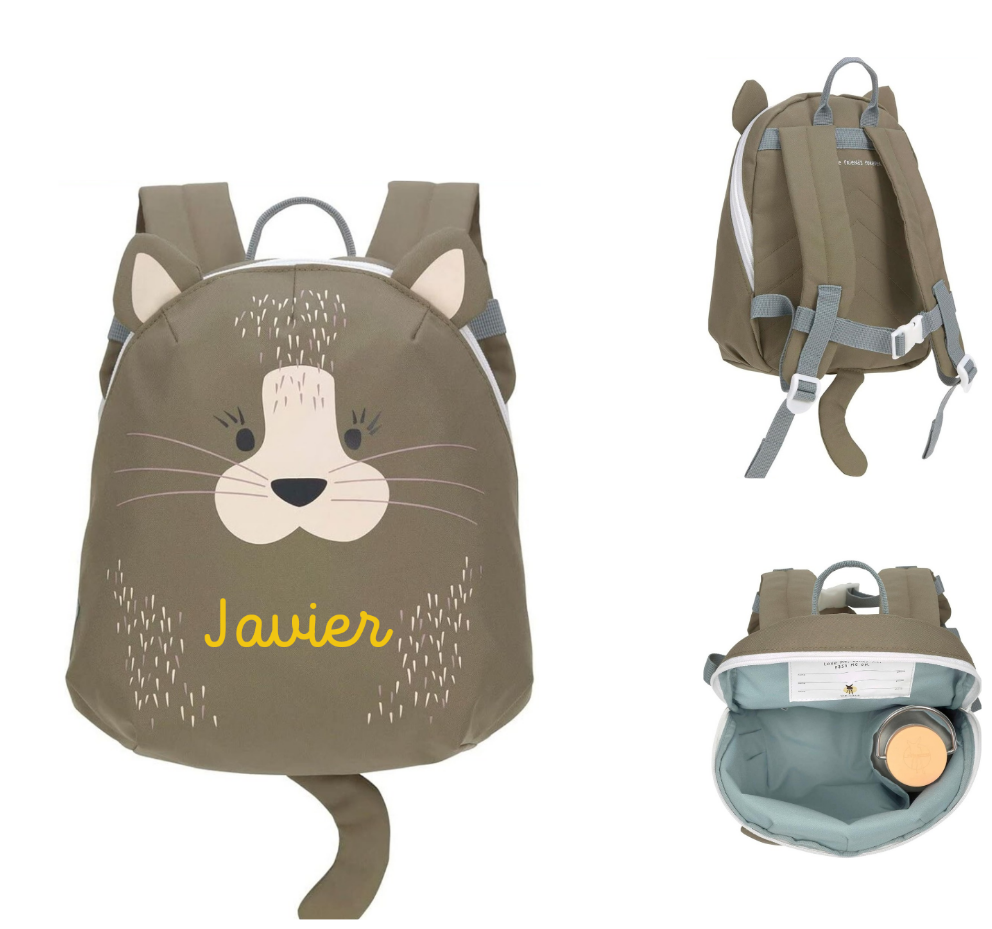 Mochila infantil Lässig personalizada - GATO