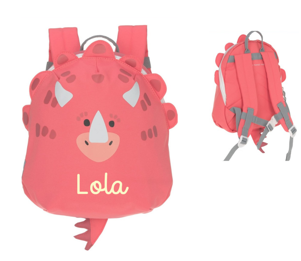 Mochila infantil Lässig personalizada - RINO ROSA