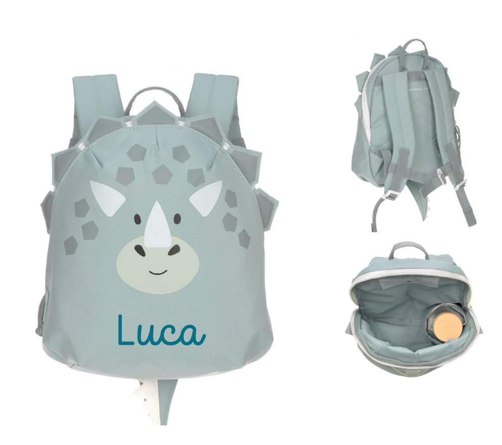 Mochila infantil Lässig personalizada - RINO AZUL