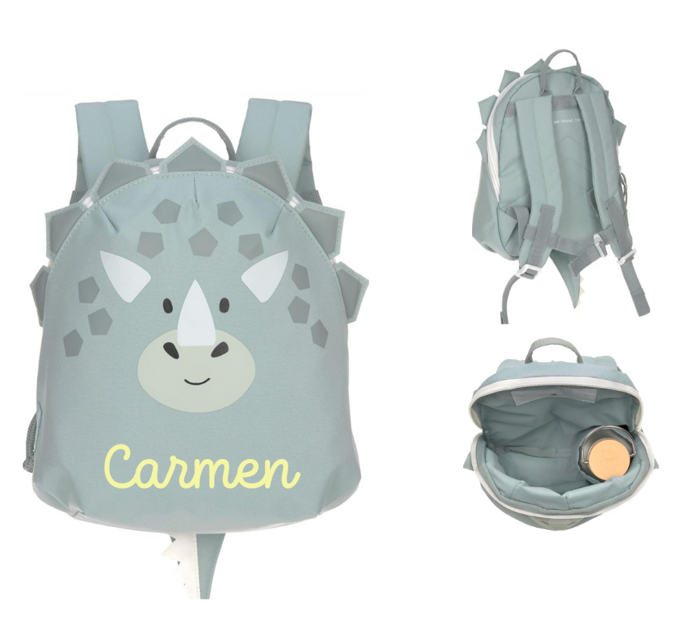 Mochila infantil Lässig personalizada - RINO AZUL