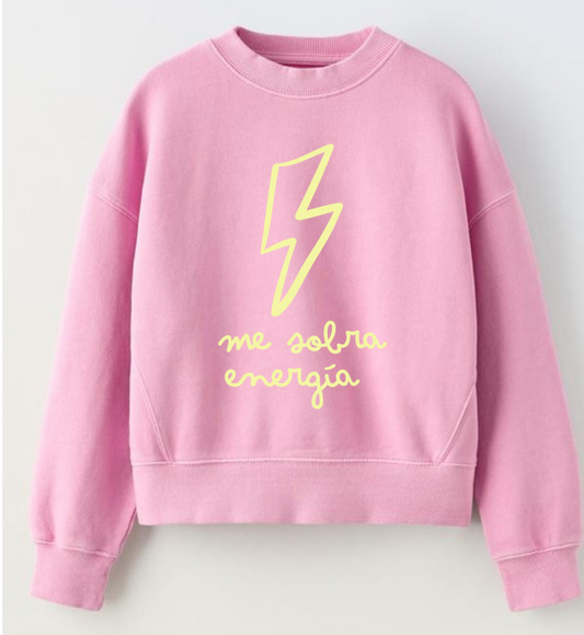 Sudadera infantil rosa