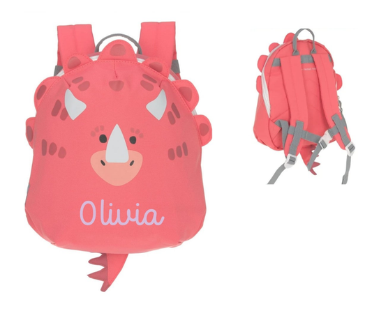 Mochila infantil Lässig personalizada - RINO ROSA