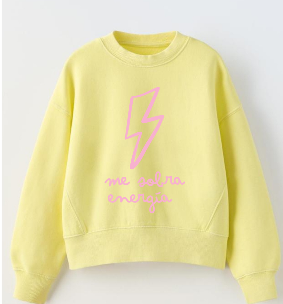 Sudadera infantil amarilla