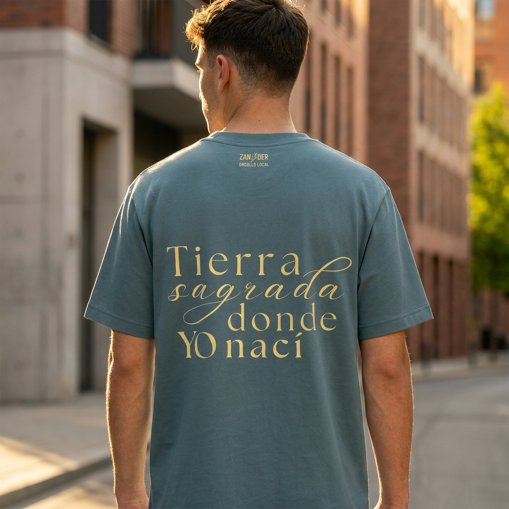 CAMISETA 947 BURGOS CALLING AZUL HORIZONTE & AMARILLO PASTEL