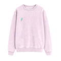 Sudadera de adulto estilo streetwear colección Roots color lila con detalle de rayo minimalista en color verde menta en el pecho de la marca Zander.